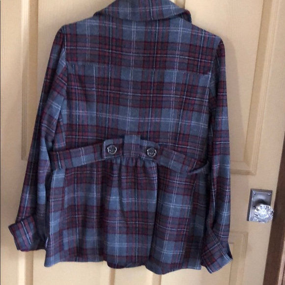 Charcoal, Red, Black & Grey Plaid Jacket - Picture 3 of 7